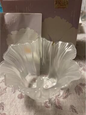 Mats Jonasson Lead Crystal Votive Holder Sweden